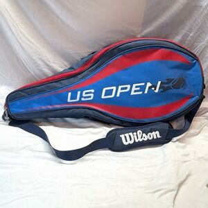 Vintage‎ Wilson US Open Multiple Racket Blue 28" Tennis Racquet Bag